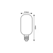 Bec Rabalux BULB metal, sticla, transparent, E27, 4W, 4000K, 250Lm - 79006