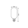 Bec Rabalux BULB metal, sticla, chihlimbar, E27, 4W, 3000K, 250Lm - 79008