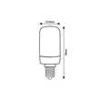 Bec Rabalux BULB metal, sticla, E14, 2W, 2700K, 140Lm - 79029