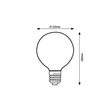 Bec Rabalux BULB metal, aur, E27, 5W, 1800K, 270Lm - 79075