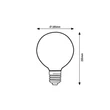 Bec Rabalux BULB metal, aur, E27, chihlimbar, 4W, 1800K, 320Lm - 79076
