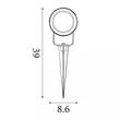 Lampa de decor exterior Searchlight Spike metal, negru, GU10, 7W, IP65 - 1010BK