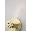 Aplica de perete Searchlight Aberdeen metal, acril, alama, transparent, LED, 12W, 979lm, 3000K, IP44 - 10372SB