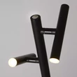 Lampadar Searchlight Rechargeable metal, negru, LED, 2.5W, 472lm, 3000K - 10460BK