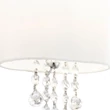 Aplica de perete Searchlight NINA metal, textil, cristal, crom, alb, E14 - 1051-1CC