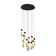 Pendul Searchlight MOONBEAM metal, marmura, negru, alb, LED,  72W, 3000K, 7081 Lm - 10879-13BK