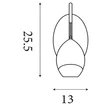 Aplica de perete Searchlight Seeds metal, sticla, maro, sampanie, LED, 12W, 1105lm, 3000K - 11142-1LT