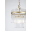 Pendul Searchlight Lara metal, sticla, auriu, transparent, E27, 60W - 11200-1GO