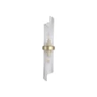Aplica de perete Searchlight Lara metal, sticla, auriu, transparent, E14, 60W - 11500-2GO
