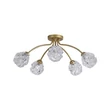 Plafoniera Searchlight Astral metal, sticla, auriu, transparent, G9, 33W - 11525-5GO