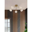 Plafoniera Searchlight Astral metal, sticla, auriu, transparent, G9, 33W - 11525-5GO
