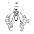 Plafoniera Searchlight Astral metal, sticla, nichel, transparent, G9, 33W - 11525-5SN