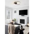 Plafoniera Searchlight Contour metal, negru, LED, 24W, 3245lm, 3000K - 13650BK