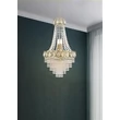Pendul Searchlight Louis Phillipe metal, cristal, alama, transparent, E14, 60W - 1611-6SB