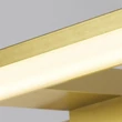 Aplica de perete pentru baie Searchlight KOS metal, acril, auriu, alb, LED, 9W, 3000K, 687 Lm, IP44 - 17003-40GO