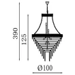 Pendul Searchlight Louis Phillipe metal, cristal, alama, transparent, E14, 60W - 1711-102SB
