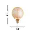 Bec Searchlight BULB metal, sticla, chihlimbar, E27, 4W, 1800K, 190 Lm - 18800AM
