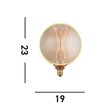 Bec Searchlight BULB metal, sticla, chihlimbar, E27, 4W, 1800K, 190 Lm - 18801AM