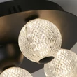 Plafoniera Searchlight ASTEROID metal, acril, negru, transparent, LED, 21W, 1424 Lm - 20923BK