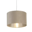 Abajur Searchlight DRUM metal, catifea, taupe, E14, E27 - 21027TA