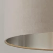 Abajur Searchlight DRUM metal, catifea, taupe, E14, E27 - 21027TA