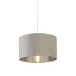 Abajur Searchlight DRUM metal, catifea, gri, E14, E27 - 21035GY