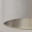 Abajur Searchlight DRUM metal, catifea, gri, E14, E27 - 21035GY