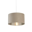 Abajur Searchlight DRUM metal, catifea, taupe, E14, E27 - 21035TA