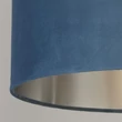 Abajur Searchlight DRUM metal, catifea, albastru verzui, E14, E27 - 21035TE