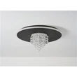 Plafoniera Searchlight Deluge metal, sticla, negru, transparent, LED, 20W, 1888lm, 3000K - 21126-32BK