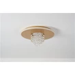 Plafoniera Searchlight Deluge metal, sticla, auriu, transparent, LED, 20W, 1888lm, 3000K - 21126-32GO