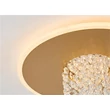 Plafoniera Searchlight Deluge metal, sticla, auriu, transparent, LED, 20W, 1888lm, 3000K - 21126-32GO