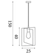 Pendul Searchlight Plaza metal, negru, E27, 60W - 23203BK