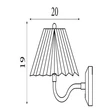 Aplica de perete Searchlight Danish metal, auriu, alb, LED, 1.5W, 160lm, 3000K - 23310GO