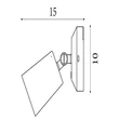 Aplica de perete Searchlight Cone metal, auriu, LED, 1.5W, 160lm, 3000K - 23340GO