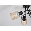 Plafoniera Searchlight Knot metal, sticla, negru, chihlimbar, E14, 40W - 23603-3BK