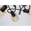 Plafoniera Searchlight Knot metal, sticla, negru, chihlimbar, E14, 40W - 23605-5BK
