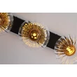Aplica de perete Searchlight Sunbeam metal, sticla, negru, transparent, G9, 7W - 24122-3BK