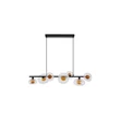 Pendul Searchlight Sunbeam metal, sticla, negru, transparent, G9, 7W - 24123-7BK