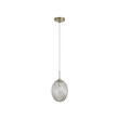 Pendul Searchlight Whirl metal, sticla, alama, sampanie, E14, 60W - 24141CP