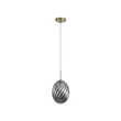 Pendul Searchlight Whirl metal, sticla, alama, fumuriu, E14, 60W - 24141SM