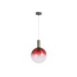 Pendul Searchlight Ombre metal, sticla, rosu, fumuriu, GU10, 50W - 24183-1RE