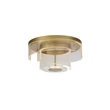Plafoniera Searchlight DECO metal, acril, auriu, transparent, LED, 32W, 3000K, 1046 Lm - 25051-400GO