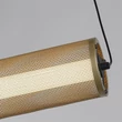 Pendul Searchlight THREAD metal, negru, auriu, LED, 26W, 3000K, 1191 Lm - 25151-1BK