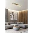 Plafoniera Searchlight Cirque metal, auriu, LED, 37W, 4167lm, 3000K - 25772-4GO