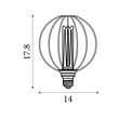 Bec cu LED Searchlight Lamps  metal, auriu, E27, 4.5W, 320lm, 2700K - 26004GO