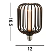 Bec Searchlight DRUM metal, negru, E27, 4.5W, 2700K, 320 Lm - 26005BK