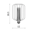 Bec cu LED Searchlight Lamps  metal, auriu, E27, 4.5W, 320lm, 2700K - 26005GO