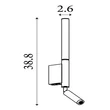 Aplica de perete Searchlight Architect metal, negru, LED, 7W, 620lm, 3000K - 28127BK