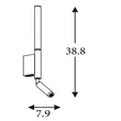 Aplica de perete Searchlight Architect metal, maro, LED, 7W, 553lm, 3000K - 28127LT